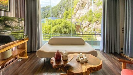 Phòng được bài trí ấm cúng