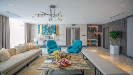 Phòng khách được thiết kế trang nhã