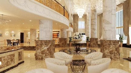 Sảnh chờ được thiết kế vô cùng sang trọng