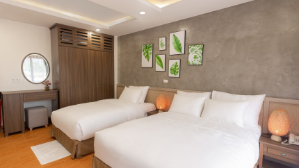 Phòng Family Bungalow Garden View Tại Eco Garden Mộc Châu 3 Sao