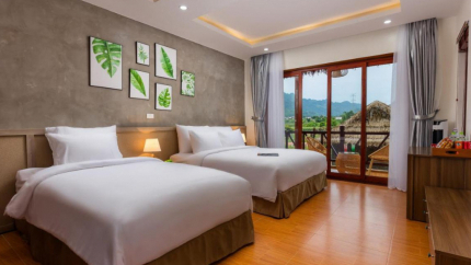 Phòng Family Bungalow Garden View Tại Mộc Châu Eco Garden Resort