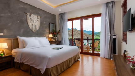 Phòng Bungalow Garden View Tại Mộc Châu Eco Garden Resort 3 Sao