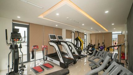 Phòng gym với trang thiết bị hiện đại