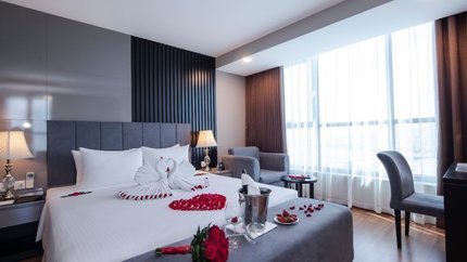 Phòng được thiết kế theo hơi hướng sang trọng