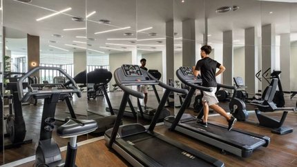 Phòng gym với đầy đủ trang thiết bị