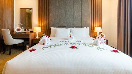 Phòng được trang trí bắt mắt