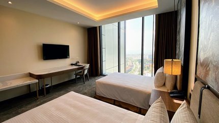 Căn phòng đơn giản mà tiện nghi