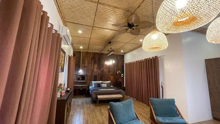 Không gian phòng rộng rãi và ấm cúng