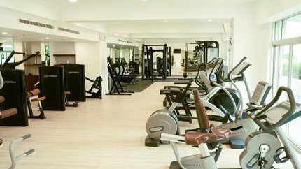 Phòng gym với đầy đủ tiện nghi
