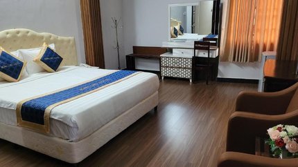 Diện tích rộng, phòng trang trí bắt mắt