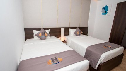 Không gian phòng rộng rãi, sang trọng