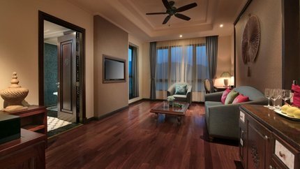 Không gian phòng khách của phòng Suite