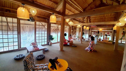 Quầy Bar tại khu tắm khoáng nóng Onsen