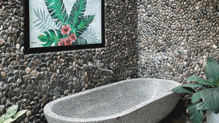 Phòng tắm tại Phong Nha Lake House Resort 3 sao