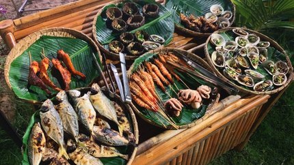 Hải sản khô tại khu nghỉ dưỡng