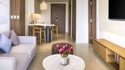 Các tiện nghi được bố trí hợp lý với không gian phòng