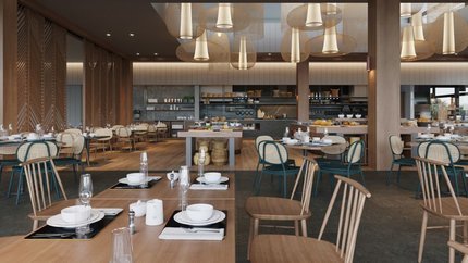 Không gian nhà hàng rộng lớn