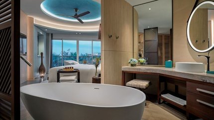 Không gian phòng tắm mở vô cùng hiện đại