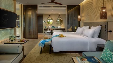 Phòng mang một tông màu ấm cúng