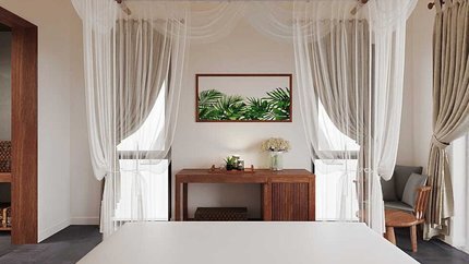 Căn phòng được trang bị đầy đủ tiện nghi