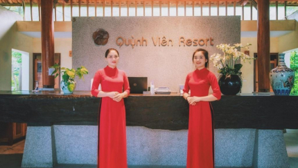 Sảnh lễ tân Quỳnh Viên Resort
