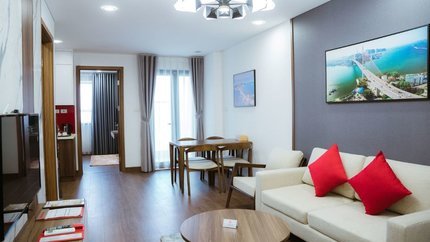 Khu vực phòng khách với đầy đủ tiện nghi