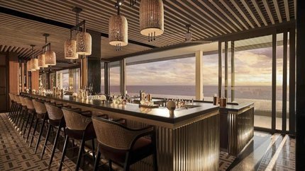 Quầy mini bar trên tầng thượng