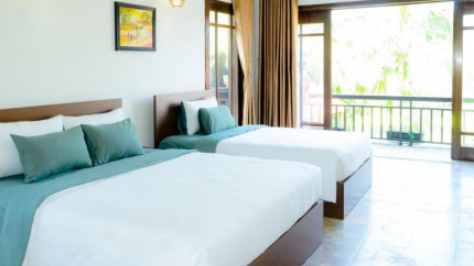 Phòng Superior Twin Garden View Tại Riverside Bamboo Resort Hội An