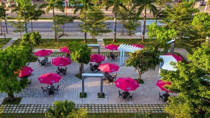 Không gian cafe tại khách sạn