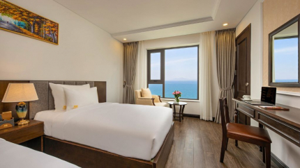 Phòng Santa Twin/Double Ocean View khách sạn Santa Luxury
