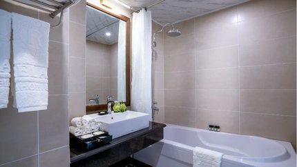 Phòng vệ sinh sang trọng và đầy đủ tiện nghi