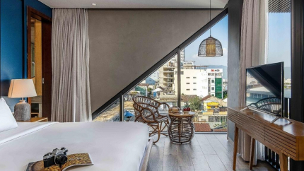 Phòng Central Deluxe Twin with City view tại Seahorse