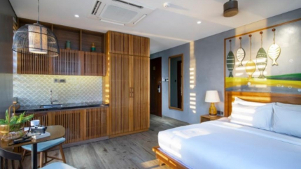 Phòng Deluxe Loft with River view tại khách sạn Seahorse Đà Nẵng 3 sao