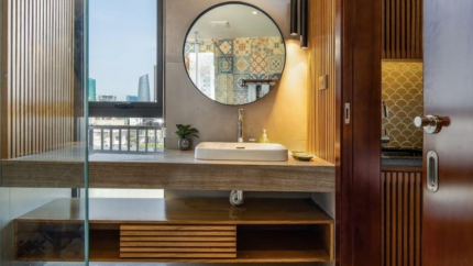 Phòng tắm tại Seahorse Hotel