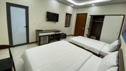 Gian phòng được thiết kế đơn giản