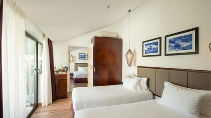 Phòng với trần nghiêng độc đáo