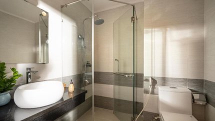 Nhà tắm thiết kế nhẹ nhàng