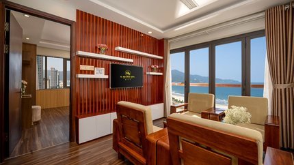 Phòng khách với đầy đủ tiện nghi