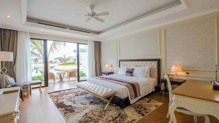 Phòng nghỉ tại villa 4 phòng ngủ