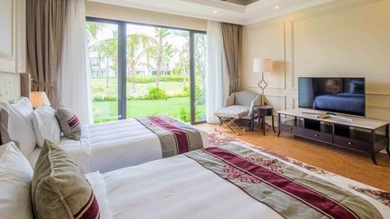 Không gian rộng rãi của phòng ngủ giường đơn