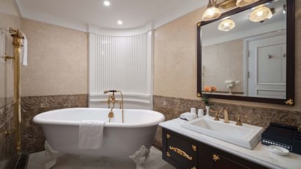 Phòng tắm được thiết kế cổ điển