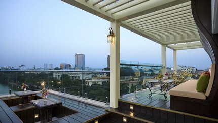 Quán cafe trên tầng thượng