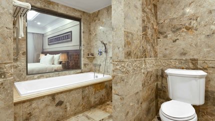 Phòng vệ sinh sang trọng và đầy đủ tiện nghi
