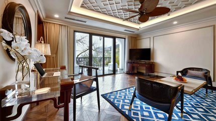 Không gian phòng khách Bungalow thiết kế sang trọng