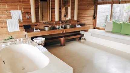 Phòng tắm rộng lớn, thiết kế độc đáo