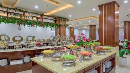 Quầy buffet tại nhà hàng