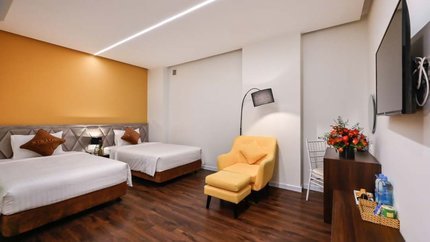 Phòng có không gian rộng rãi và thoải mái