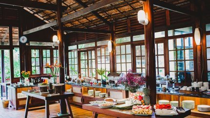Không gian phục vụ bữa sáng của Thanh Kiều Beach Resort Phú Quốc