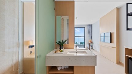 Bồn rửa mặt của phòng Deluxe