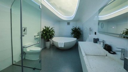 Phòng tắm vô cùng sạch sẽ